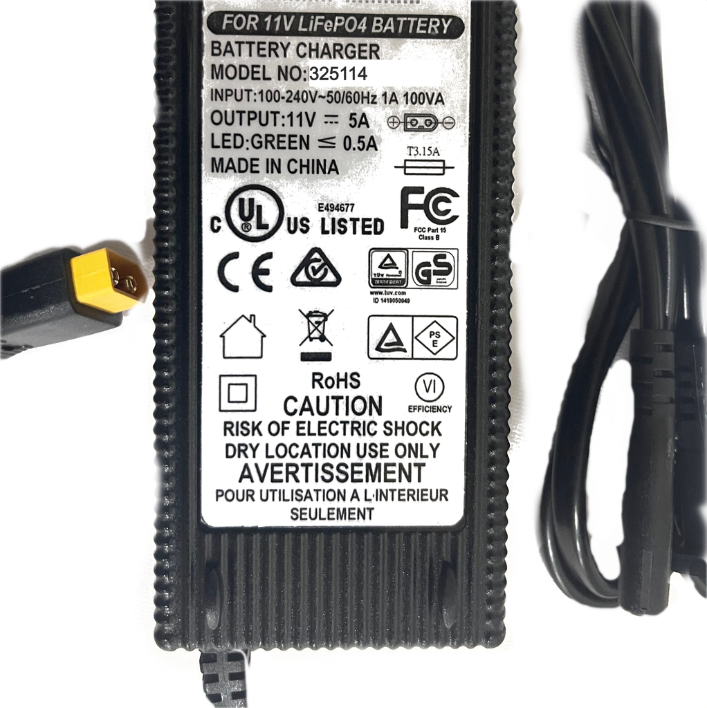 3S Balance LiFePO4 Charger & US Plug AC Power Cable for RC Fishing Surfer