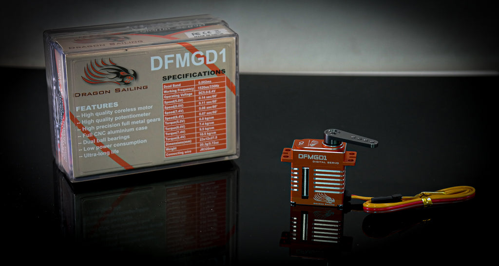 Coreless 20g Digital Metal Gear Dual Bearing  Mini Rudder Servo - DFMGD1