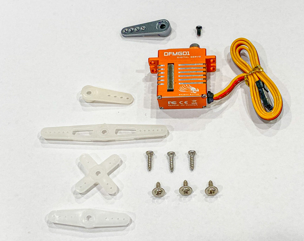 DFMGD1 20g Servo Package Contents