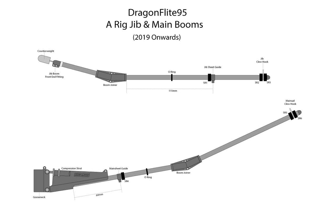Complete "A" Rig Assembly (No Sails) - DragonFlite 95